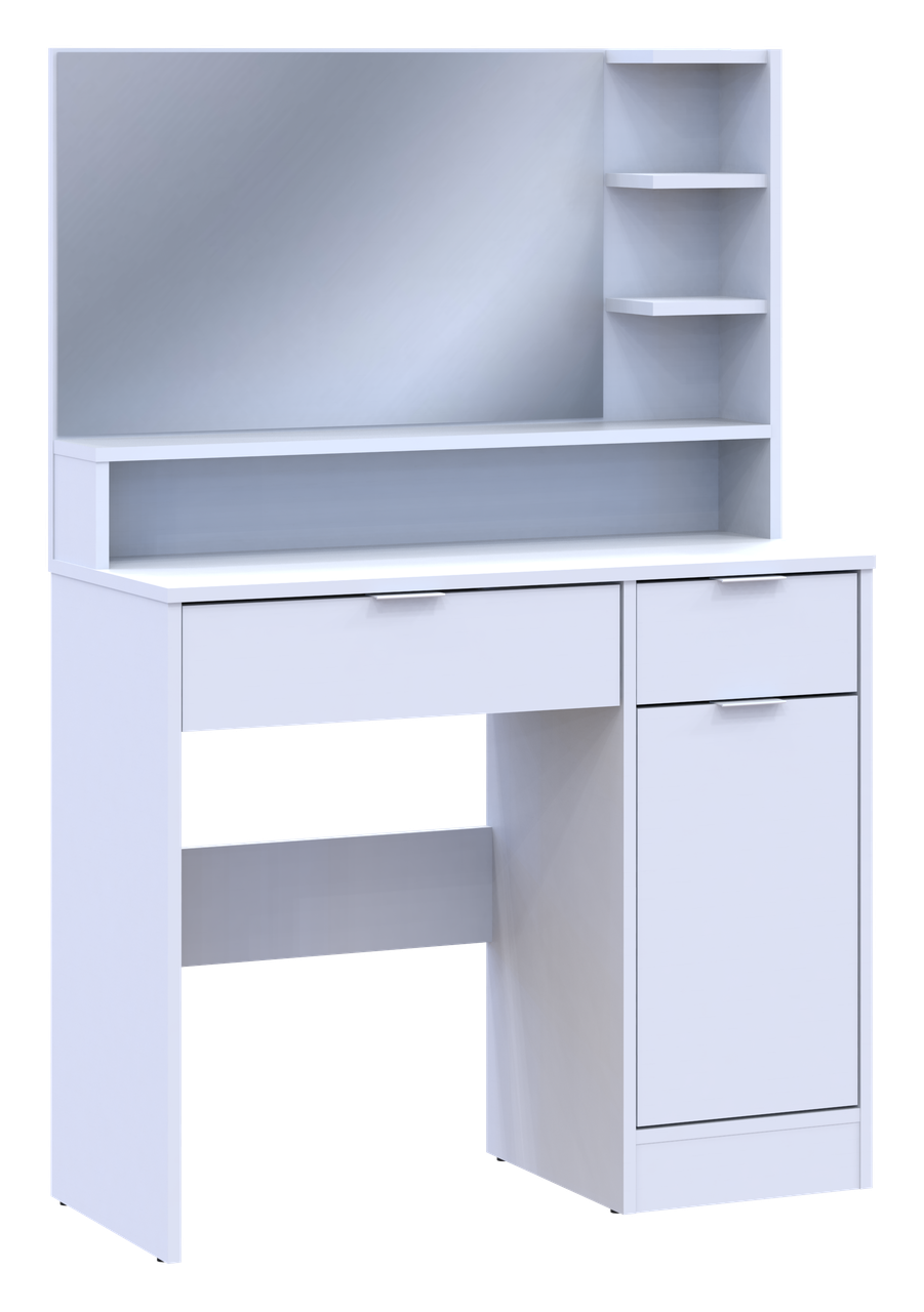 Туалетний столик з дзеркалом Doros Естель 90х38х135 см Білий (28057144) - фото 4 Туалетний столик з дзеркалом Doros Естель 90х38х135 см Білий (28057144) - фото 4