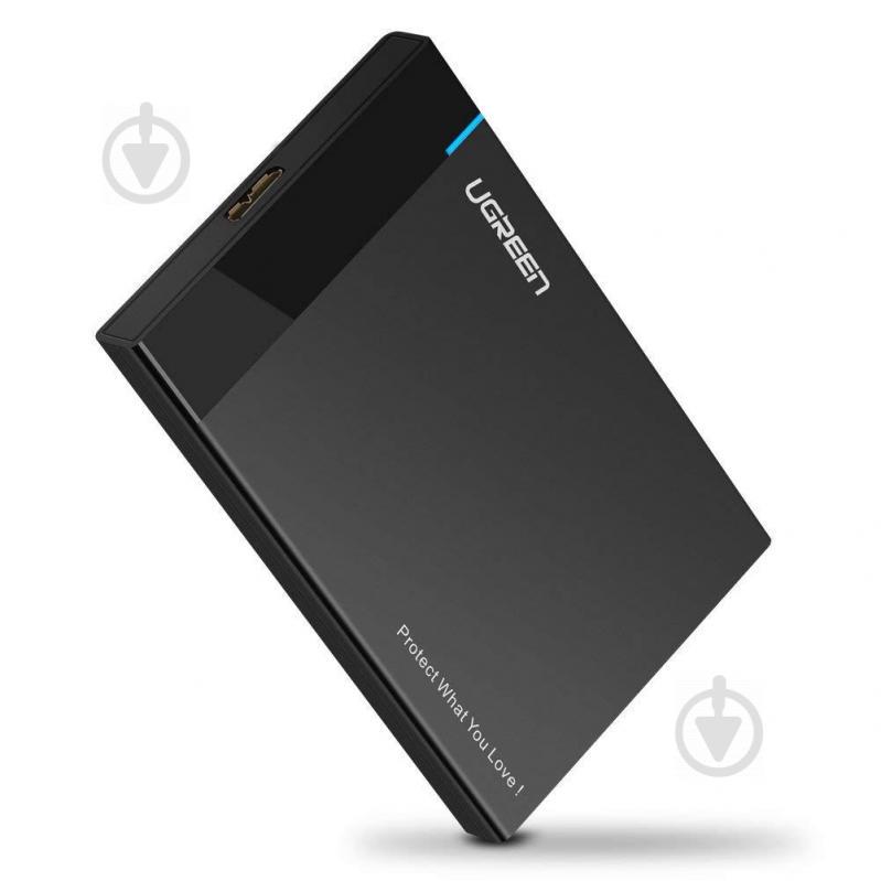 Внешний корпус для жесткого диска Ugreen US221 (HDD/SSD карман) SATA 2.5" USB 3.0 (Черный) - фото 1