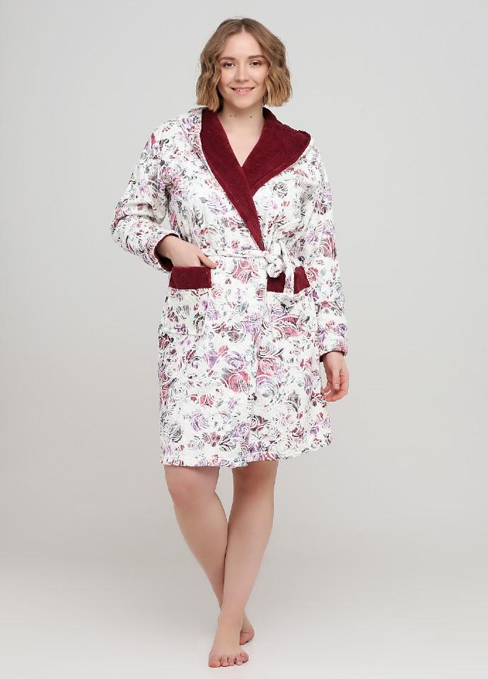 Халат Wild Love M Разноцветный/Бордовыйвый (997)