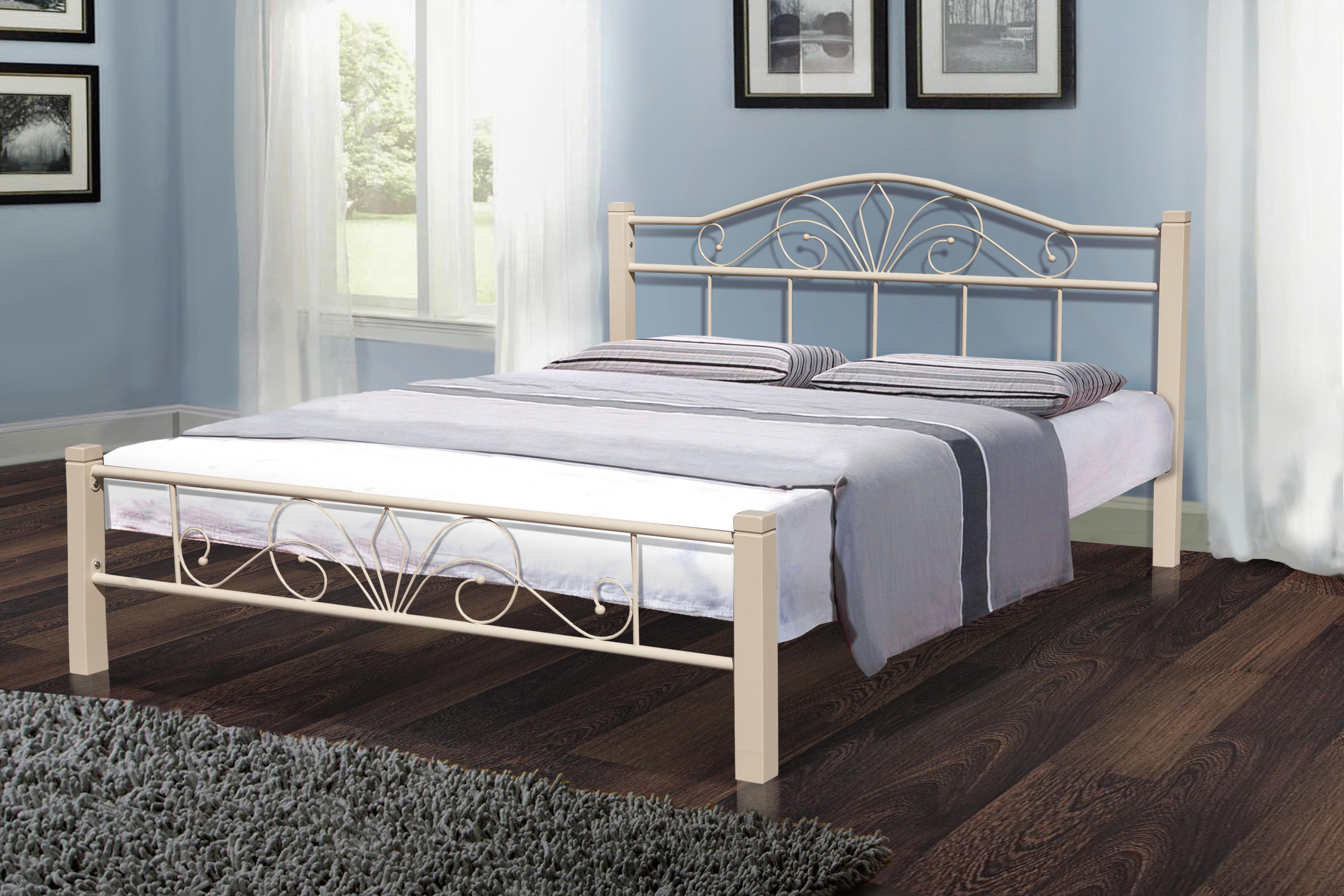 Кровать двуспальная Мікс Меблі Релакс Вуд с основанием 160х200 см Бежевый Кровать двуспальная Мікс Меблі Релакс Вуд с основанием 160х200 см Бежевый