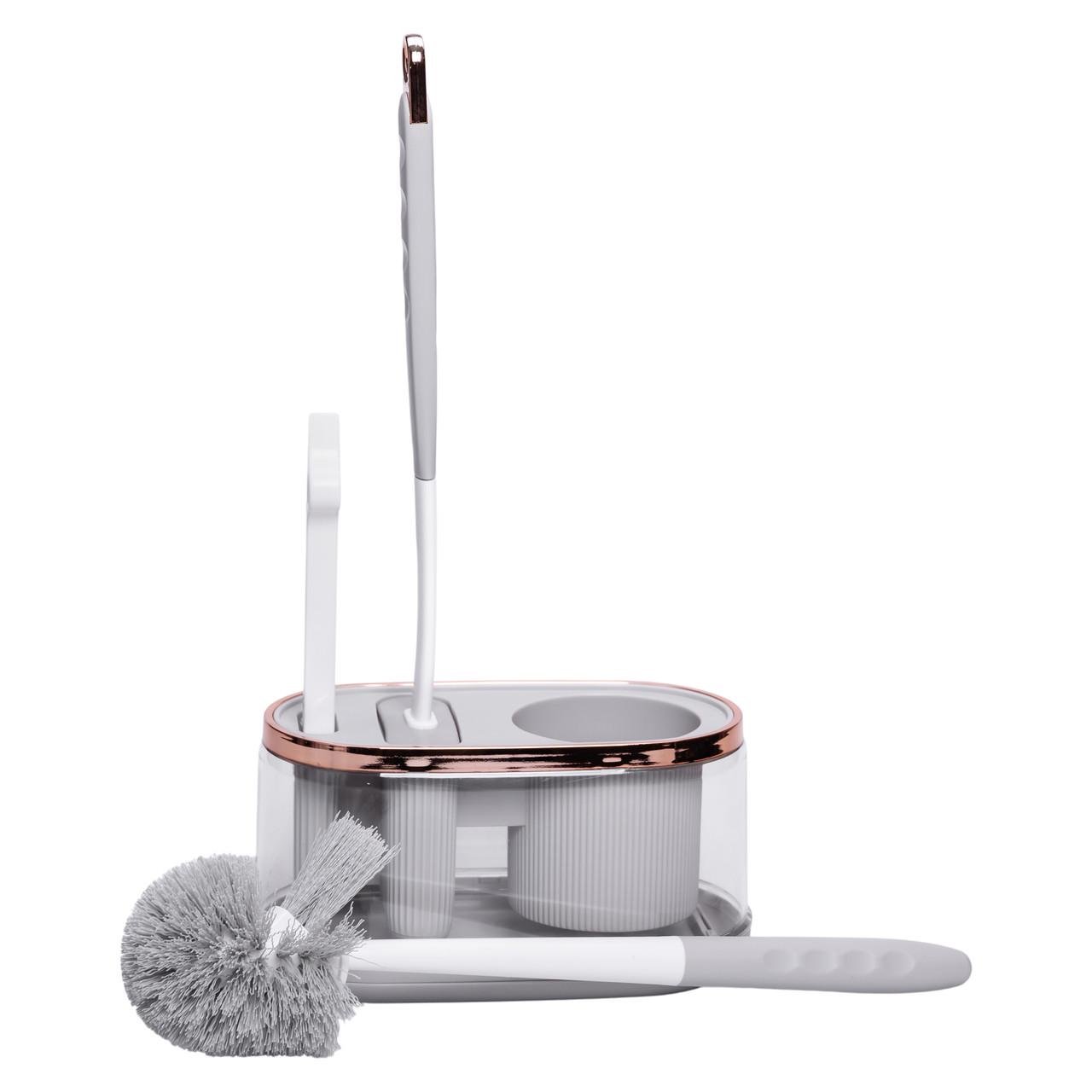 Набір для туалету настінний 3в1 2 йоржи/щітка (HP-35015-47G) - фото 2 Набір для туалету настінний 3в1 2 йоржи/щітка (HP-35015-47G) - фото 2