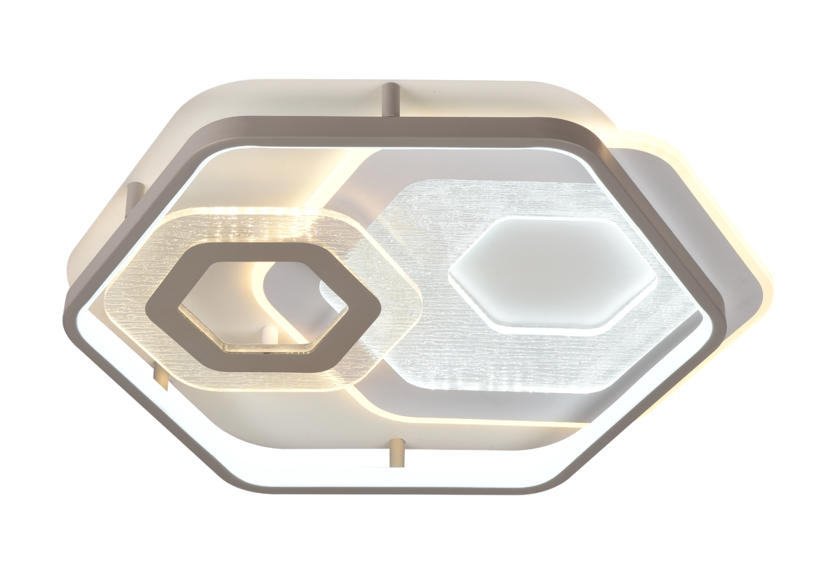 Люстра стельова світлодіодна Light House SRS-20286 88 Вт пульт Білий