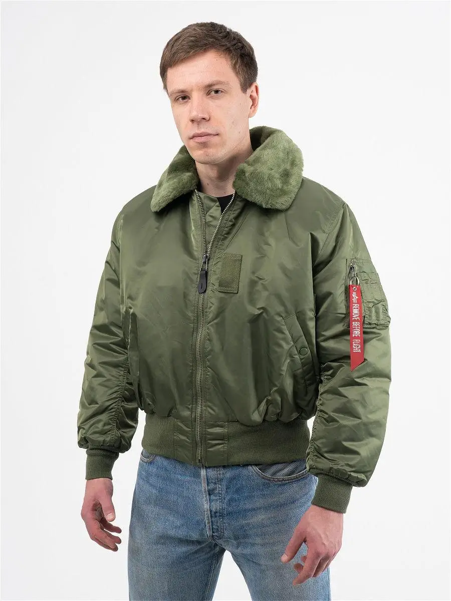 Бомбер Alpha Industries B-15 Flight Jacket L Sage Green (MJB23010C1SL) - фото 7