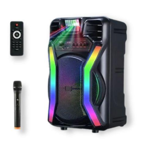 Колонка портативная XPRO HS-TS12H8 30 Вт USB/SD/FM радио/Bluetooth/1 микрофон/ДУ (MER-15698)