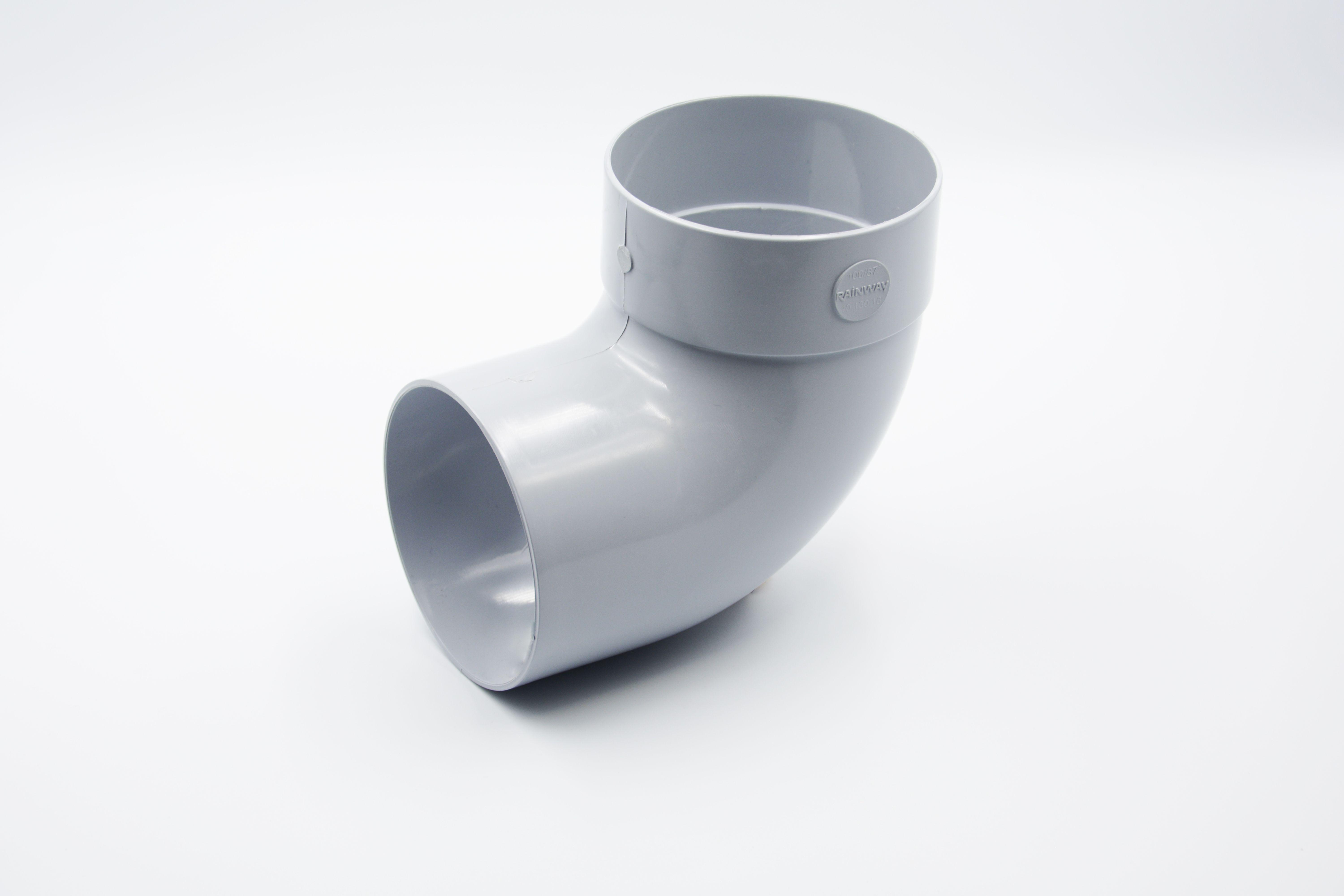 Отвод трубы одномфтовый RAINWAY 87° D 75 мм RAL 7040 Серый (10.090.18.005.RW) Отвод трубы одномфтовый RAINWAY 87° D 75 мм RAL 7040 Серый (10.090.18.005.RW)