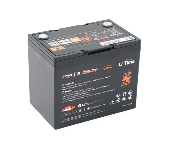 Батарея аккумуляторная Li-TIME LiFePO4 25.6V 50Ач 1280Wh Bluetooth 5.0 BMS50A Батарея аккумуляторная Li-TIME LiFePO4 25.6V 50Ач 1280Wh Bluetooth 5.0 BMS50A