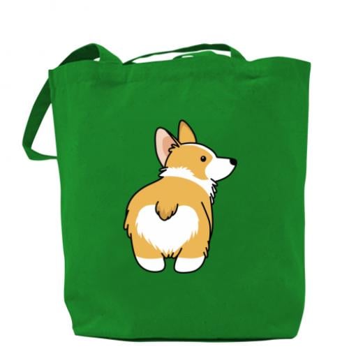 Шоппер Corgi back 37x41 см Зеленый (2829232-10-83626) - фото 1