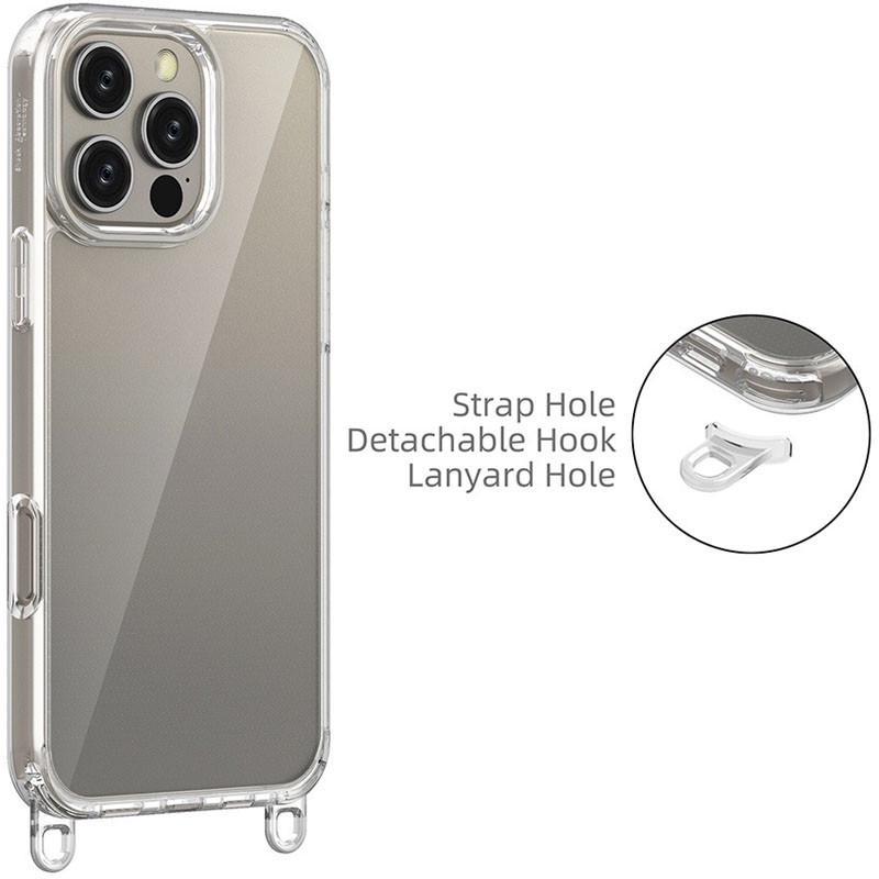 Протиударний Чохол TPU Transparent with Straps для Apple iPhone 12 Pro Max (6.7") Grey - фото 3