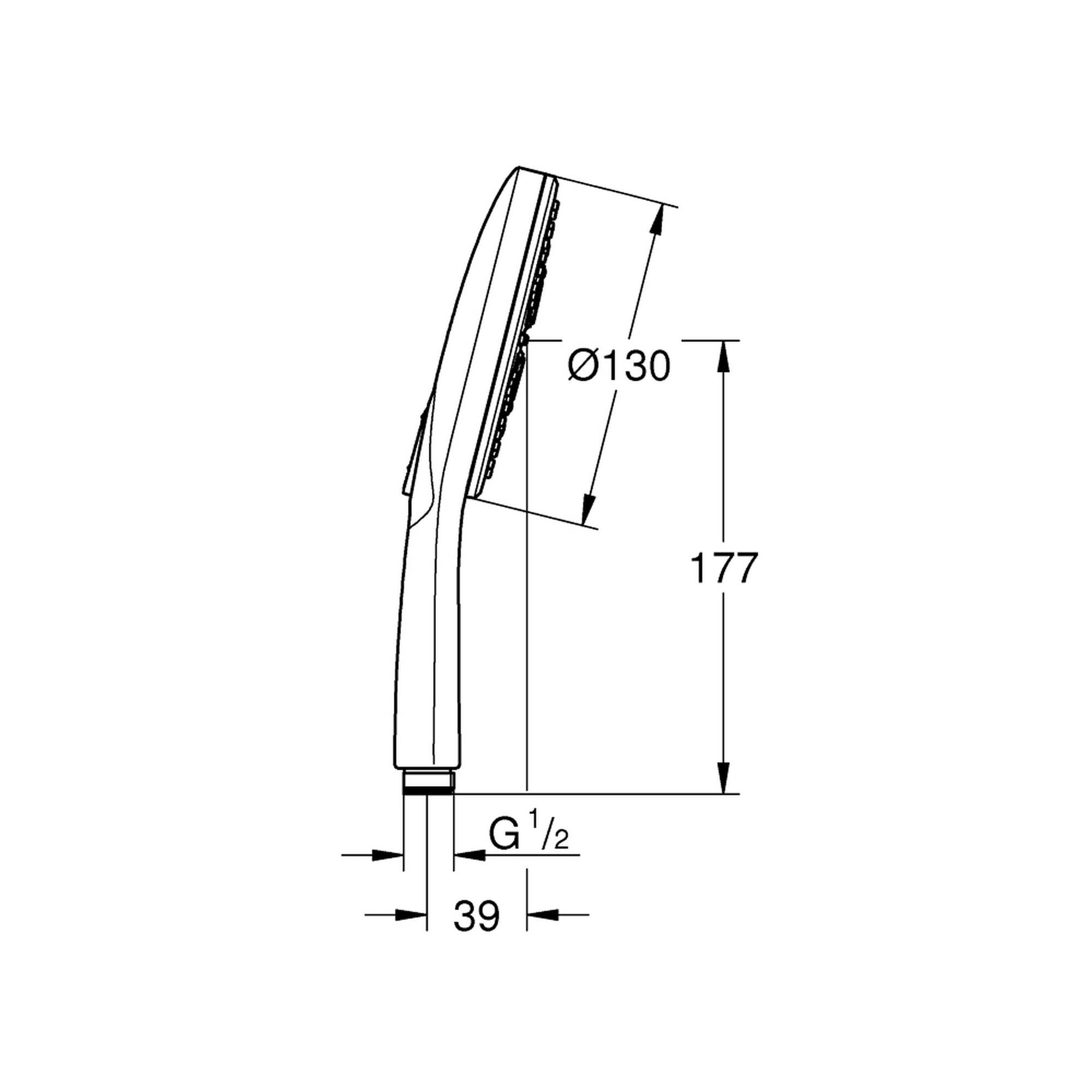 Душевая лейка Grohe Rainshower Smartactive 26574000 многорежимная 130 мм Хром (82892) - фото 2