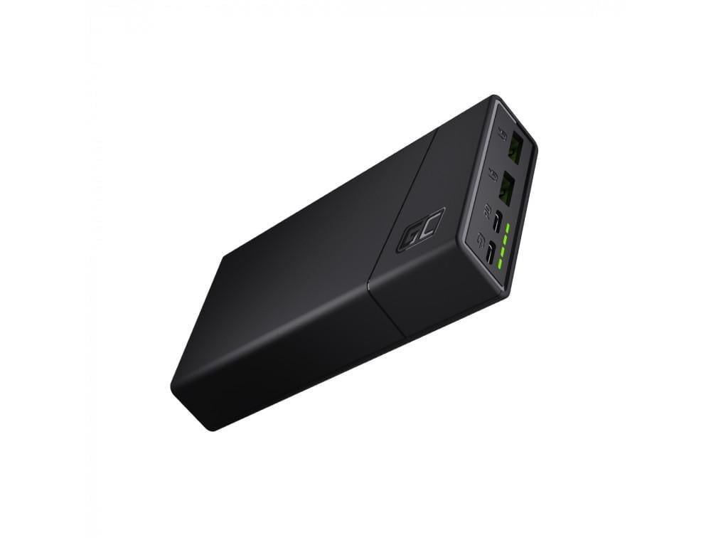 Зовнішній акумулятор GreenCell GC PowerPlay20 20000 мАг fast charging 2x USB Ultra Charge and 2x USB-C Power Delivery 18 W (PBGC03)