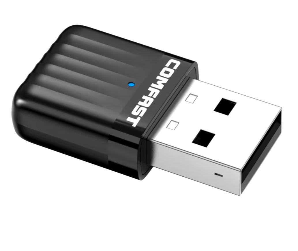 Адаптер COMFAST Wi-Fi CF-811AC-V3 двухдиапазонный 2,4/5,8 Ghz 650 Mbps (26569067) - фото 2 Адаптер COMFAST Wi-Fi CF-811AC-V3 двухдиапазонный 2,4/5,8 Ghz 650 Mbps (26569067) - фото 2