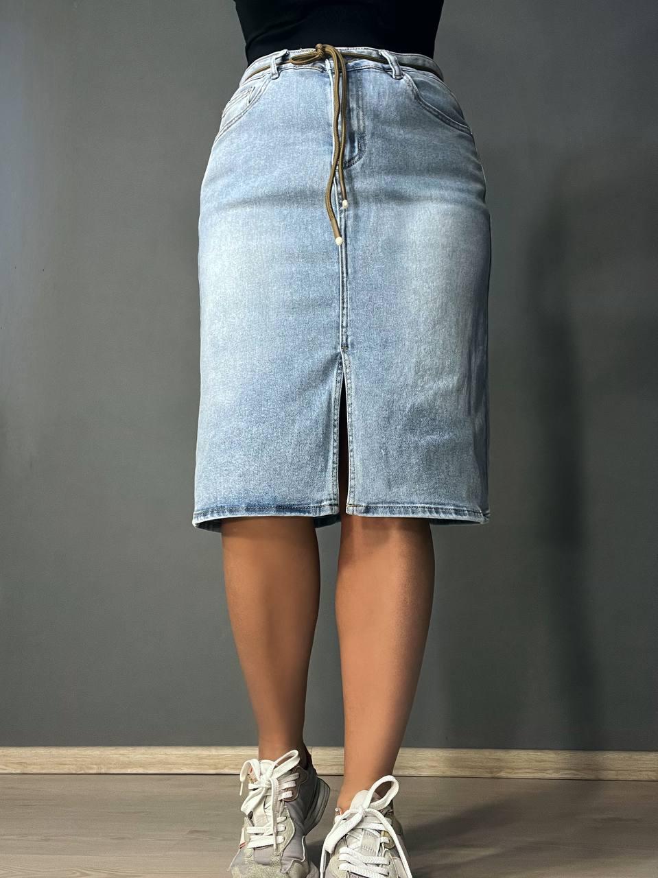 Юбка женская джинсовая Ladyn 802 с разрезом р. 36 Голубой (26881526) - фото 6 Юбка женская джинсовая Ladyn 802 с разрезом р. 36 Голубой (26881526) - фото 6