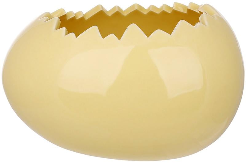 Кашпо порцелянове Яйце 17х13х10 см Жовтий