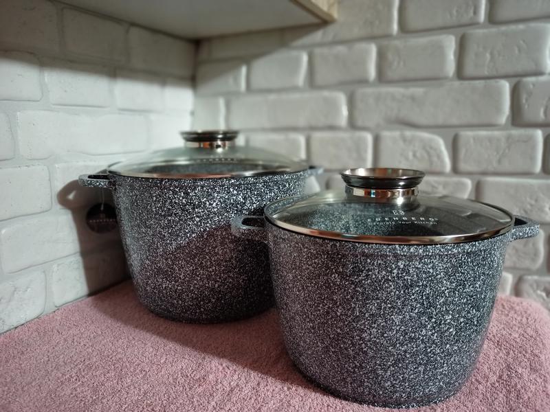 Набор кастрюль Edenberg с антипригарным гранитным покрытием 4 пр. 2 шт. (EB-8045) Набор кастрюль Edenberg с антипригарным гранитным покрытием 4 пр. 2 шт. (EB-8045)