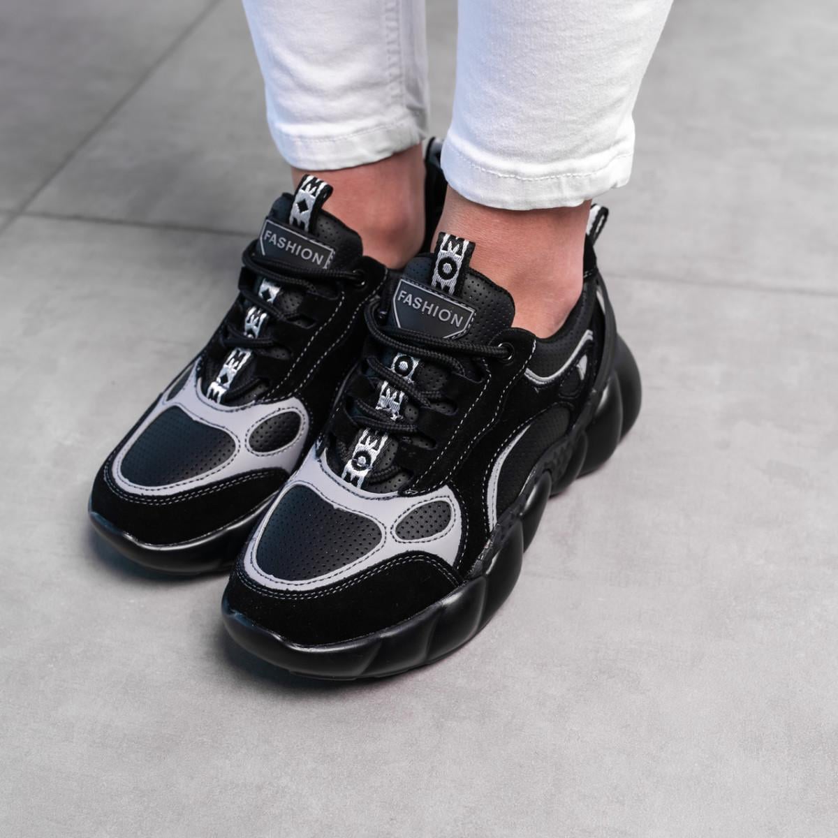 Кроссовки женские Fashion р. 36 23,5 см Черный (2988)