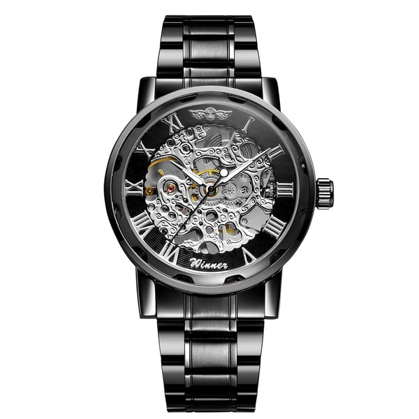 Часы наручные мужские Winner Strong Black (1126)
