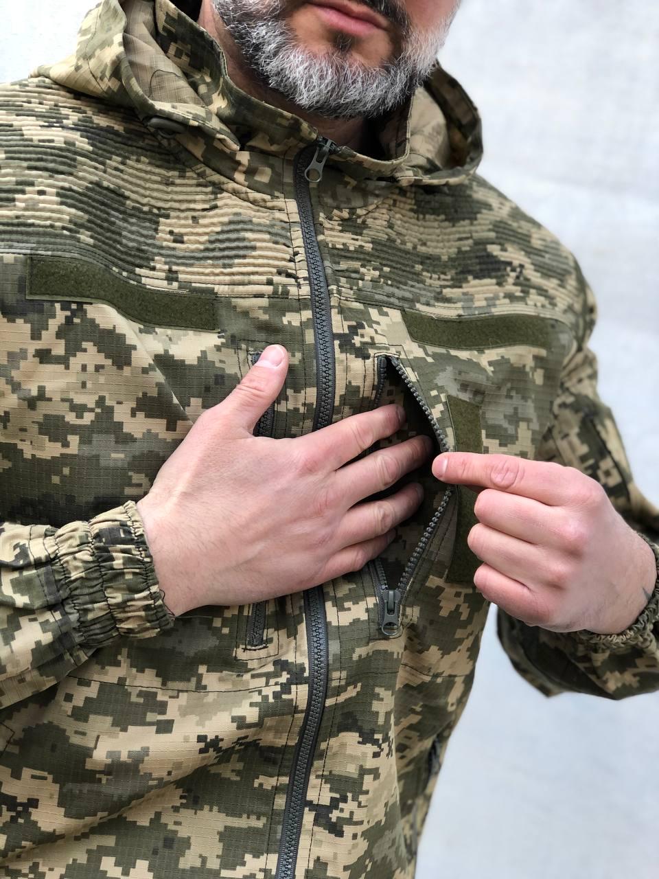 Куртка бомбер Кайман рипстоп р. 48 Пиксель (0586-48) - фото 7 Куртка бомбер Кайман рипстоп р. 48 Пиксель (0586-48) - фото 7