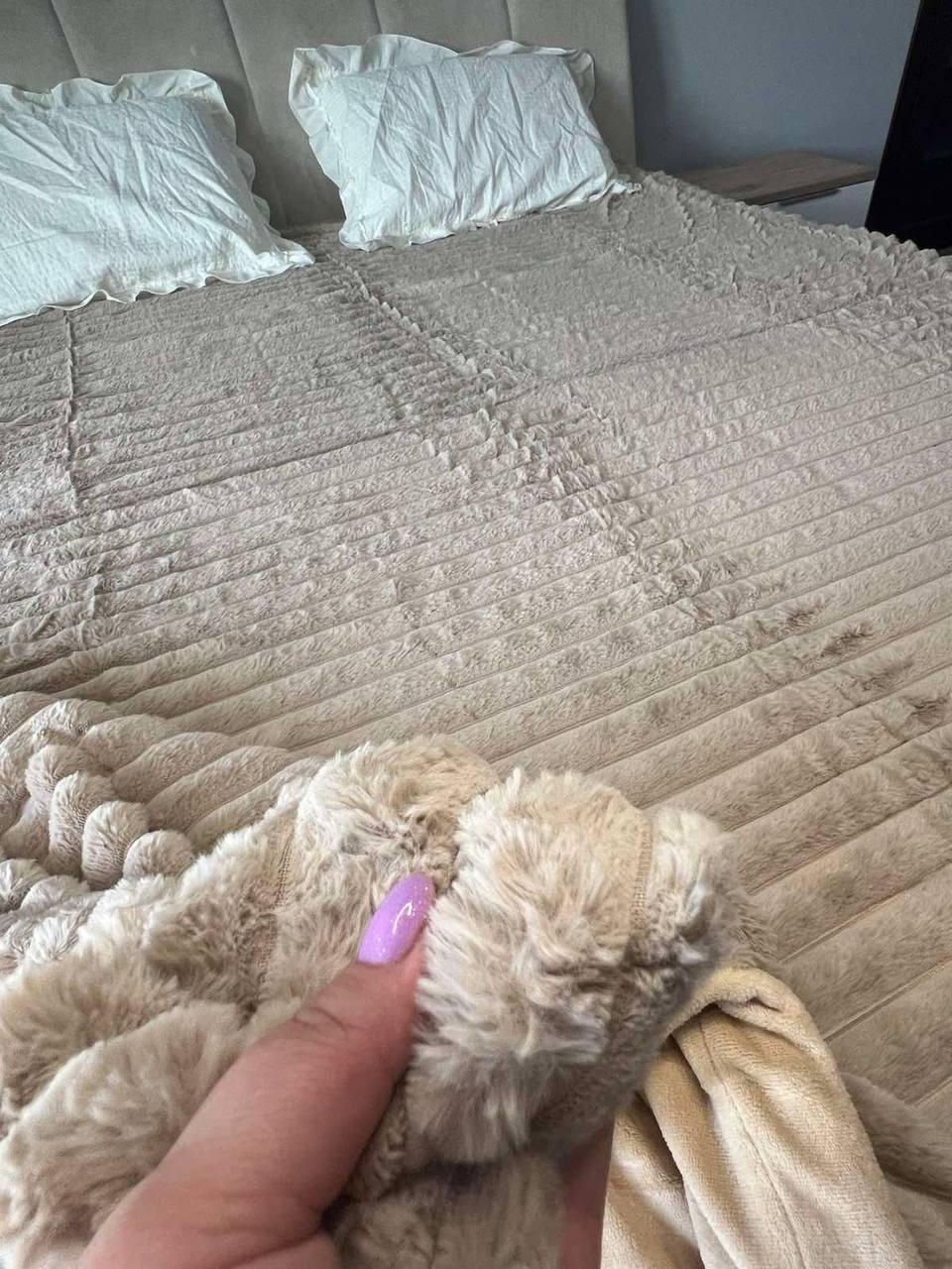 Плед-покривало шиншила євро 200х230 см Бежевий (П4К-mur-shin-sharp-005) - фото 2 Плед-покривало шиншила євро 200х230 см Бежевий (П4К-mur-shin-sharp-005) - фото 2