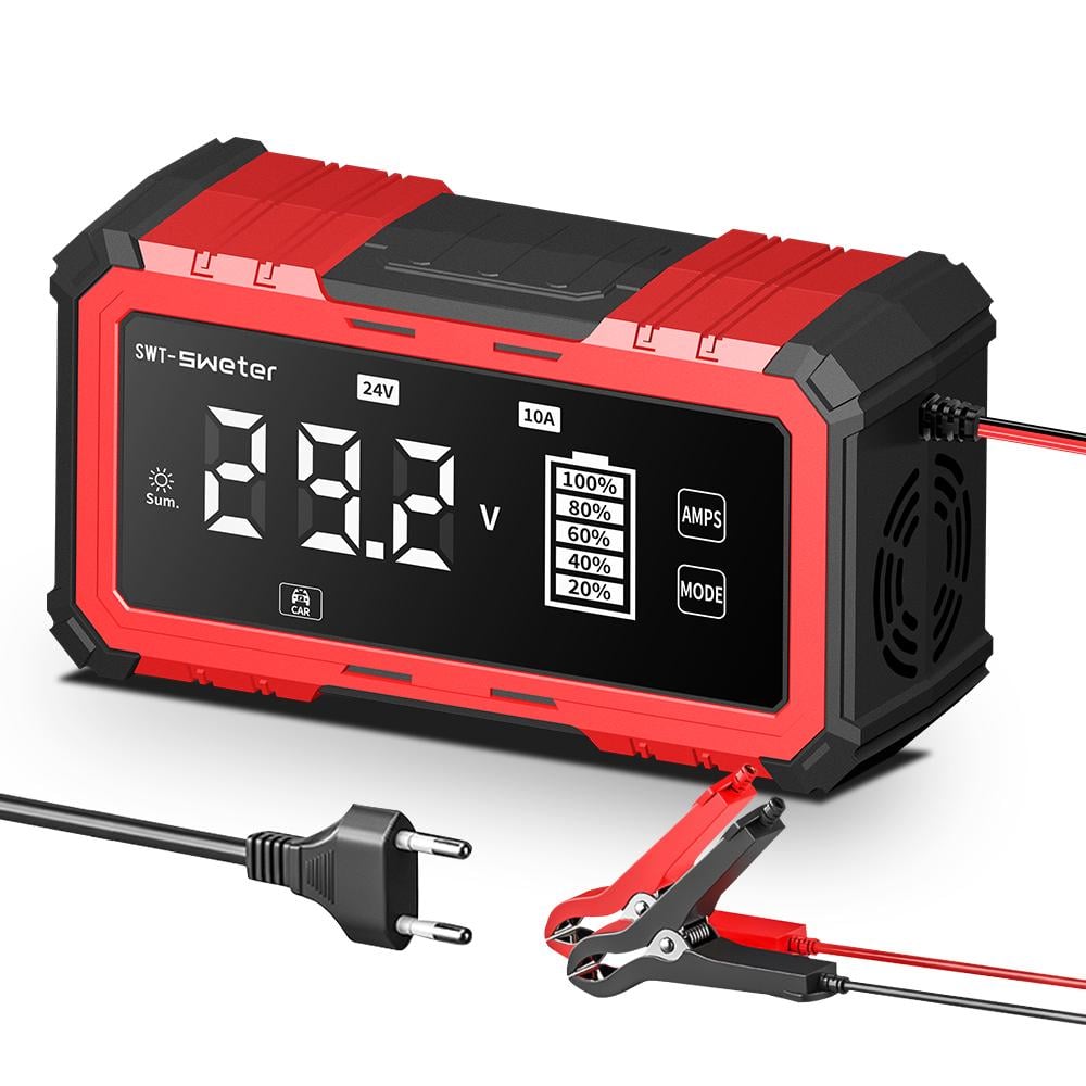 Зарядний пристрій SWT-SWETER 12V 20A/24V 10A з функцією джампстартера для свинцево-кислотних/LiFePO4/AGM/EFB/SLA/Gel акумуляторів (001214)