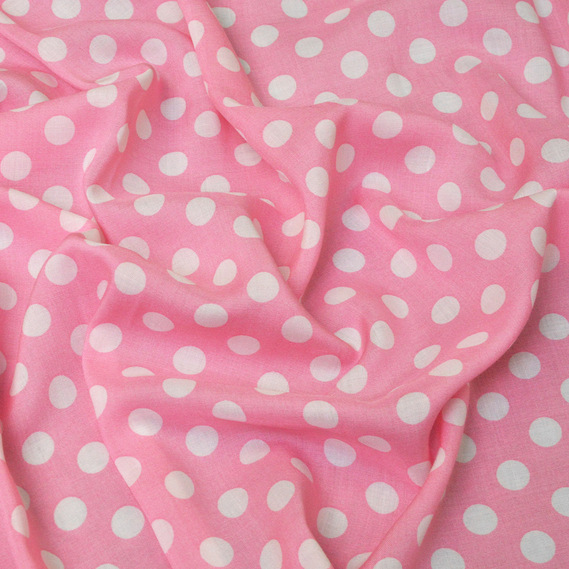 Ткань штапель IDEIA Горошек 1,5 м Розовый (2200004104447)