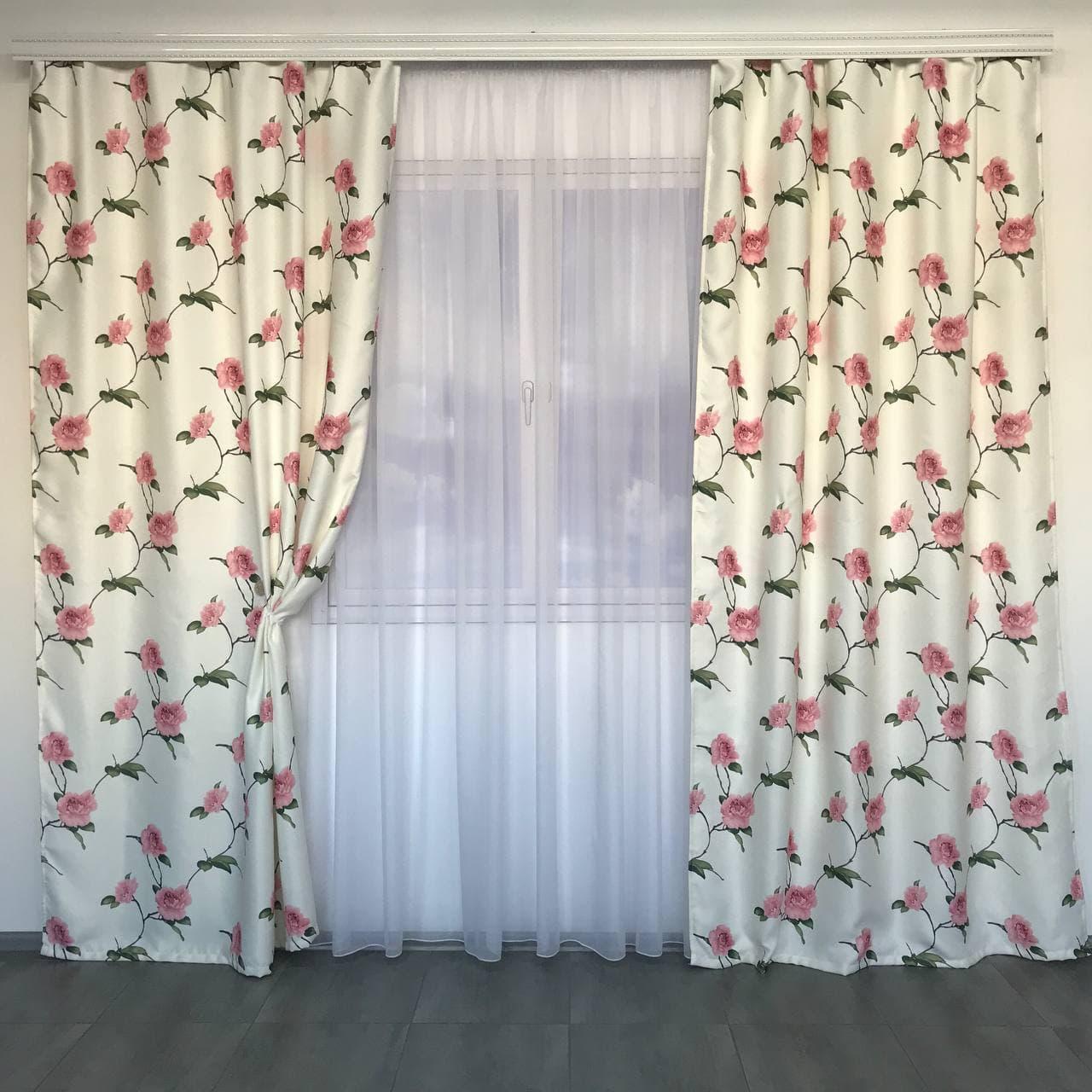 Готові штори з принтом Прованс ALBO 150x270 см 2 шт. Рожевий - фото 7 Готові штори з принтом Прованс ALBO 150x270 см 2 шт. Рожевий - фото 7