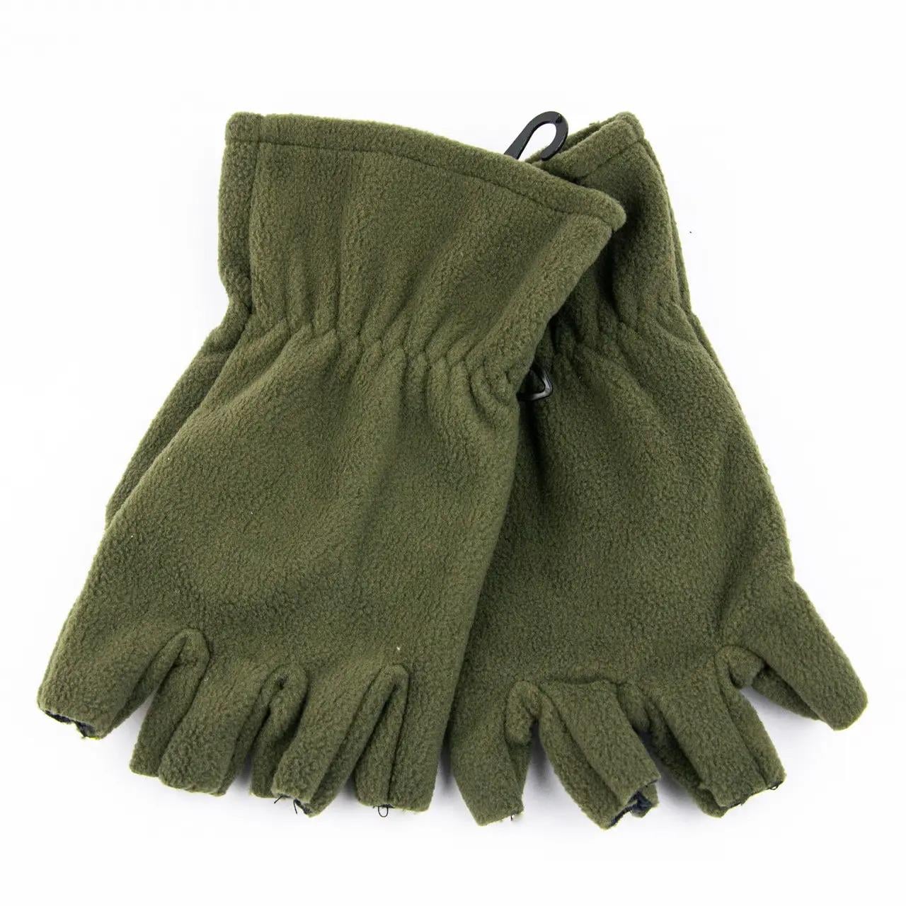 Перчатки мужские флисовые двойные S Хаки (23-2-10)