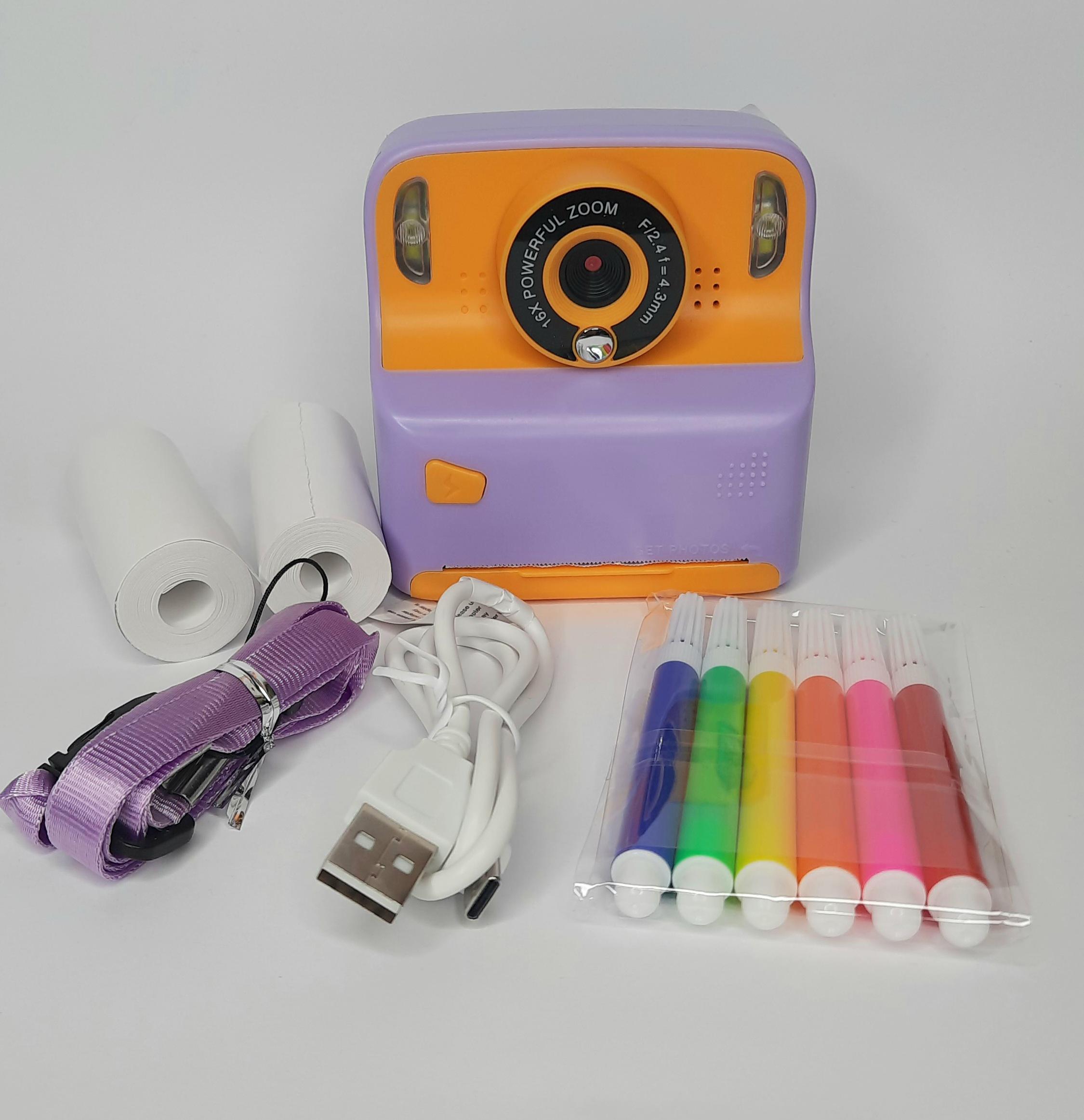 Фотокамера дитяча М3 з моментальним друком 800 mah Жовтий - фото 4 Фотокамера дитяча М3 з моментальним друком 800 mah Жовтий - фото 4