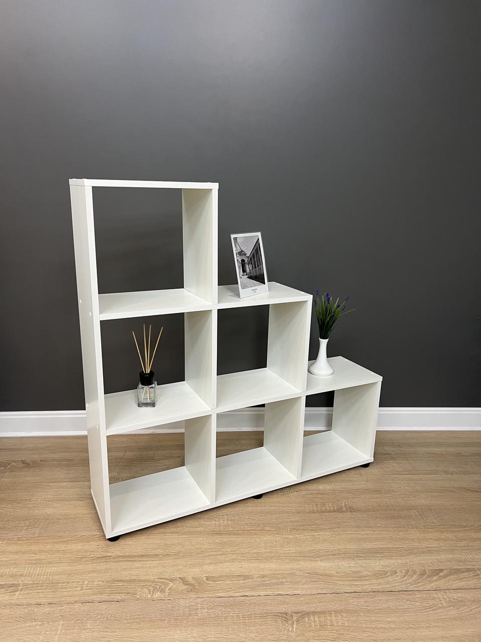 Стелаж А-2 на 6 комірок 1055х1080х252 мм Білий - фото 6