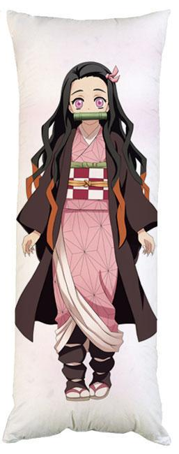 Подушка дакимакура Незуко Камадо декоративная ростовая для обнимания 60x180 см (1834027133)