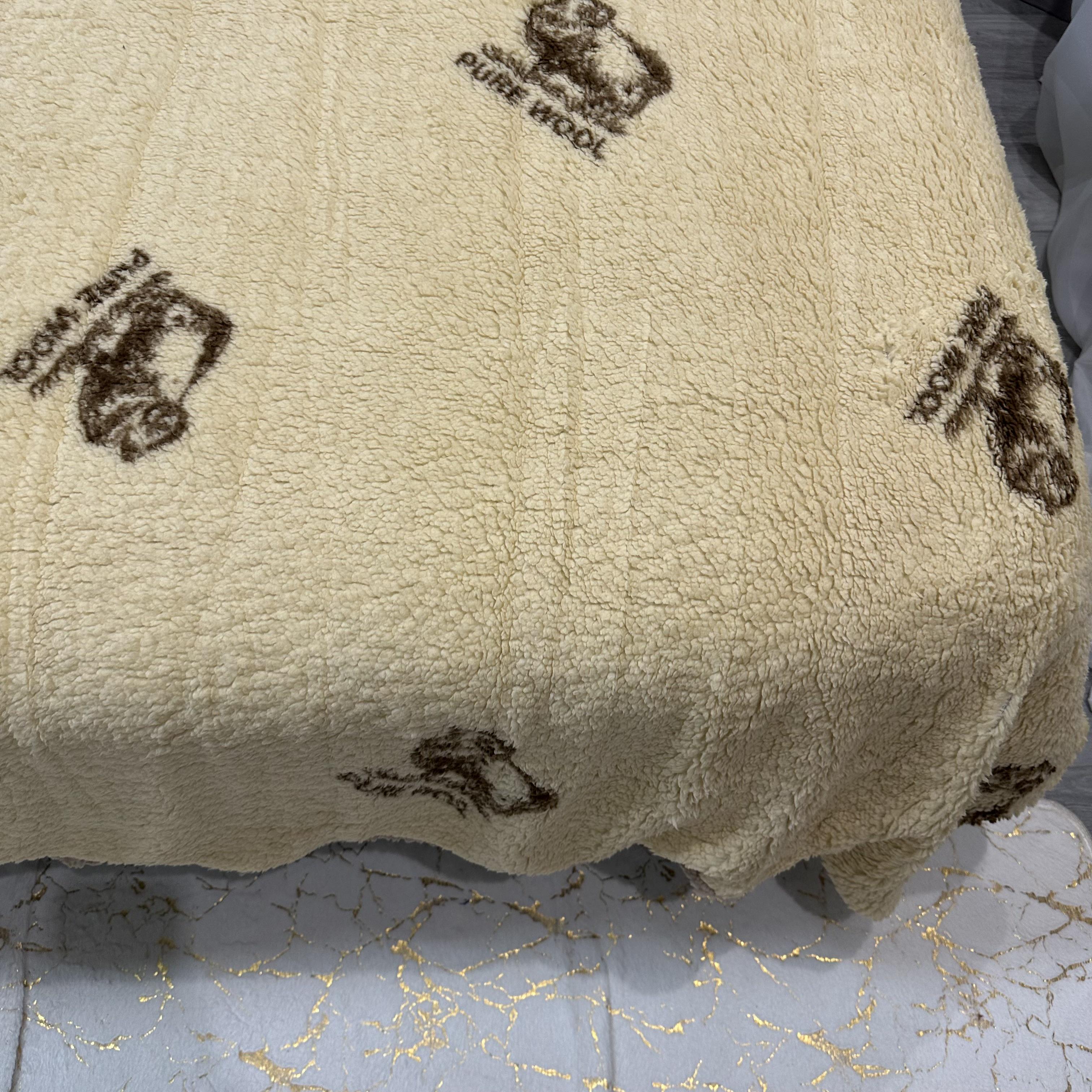 Плед-покрывало двустороннее с рисунком 150х210 см Бежевый (PL-1.5-1) - фото 2