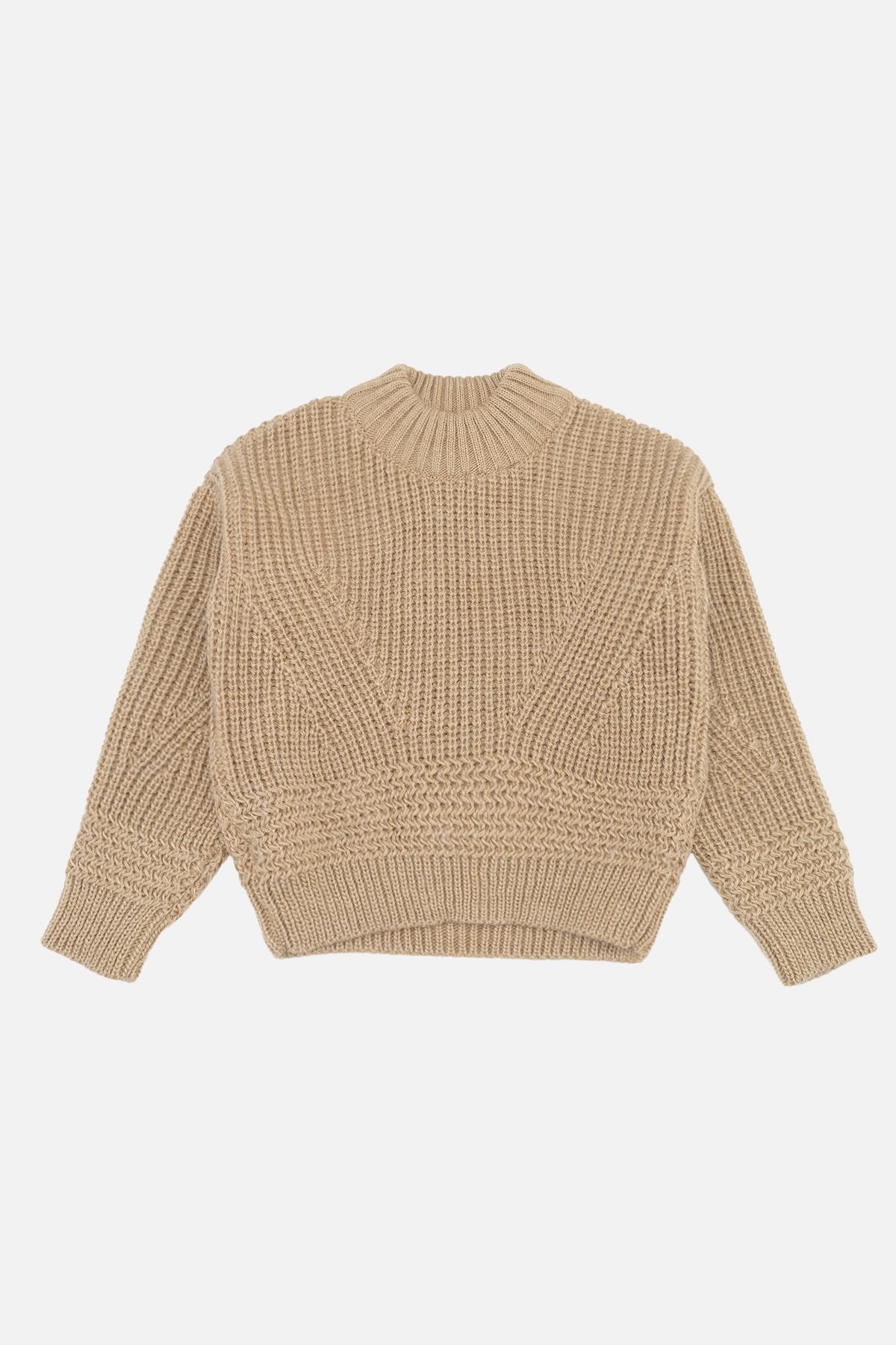 Джемпер для девочки ЦБ-00257127 128 см Бежевый (28576369)