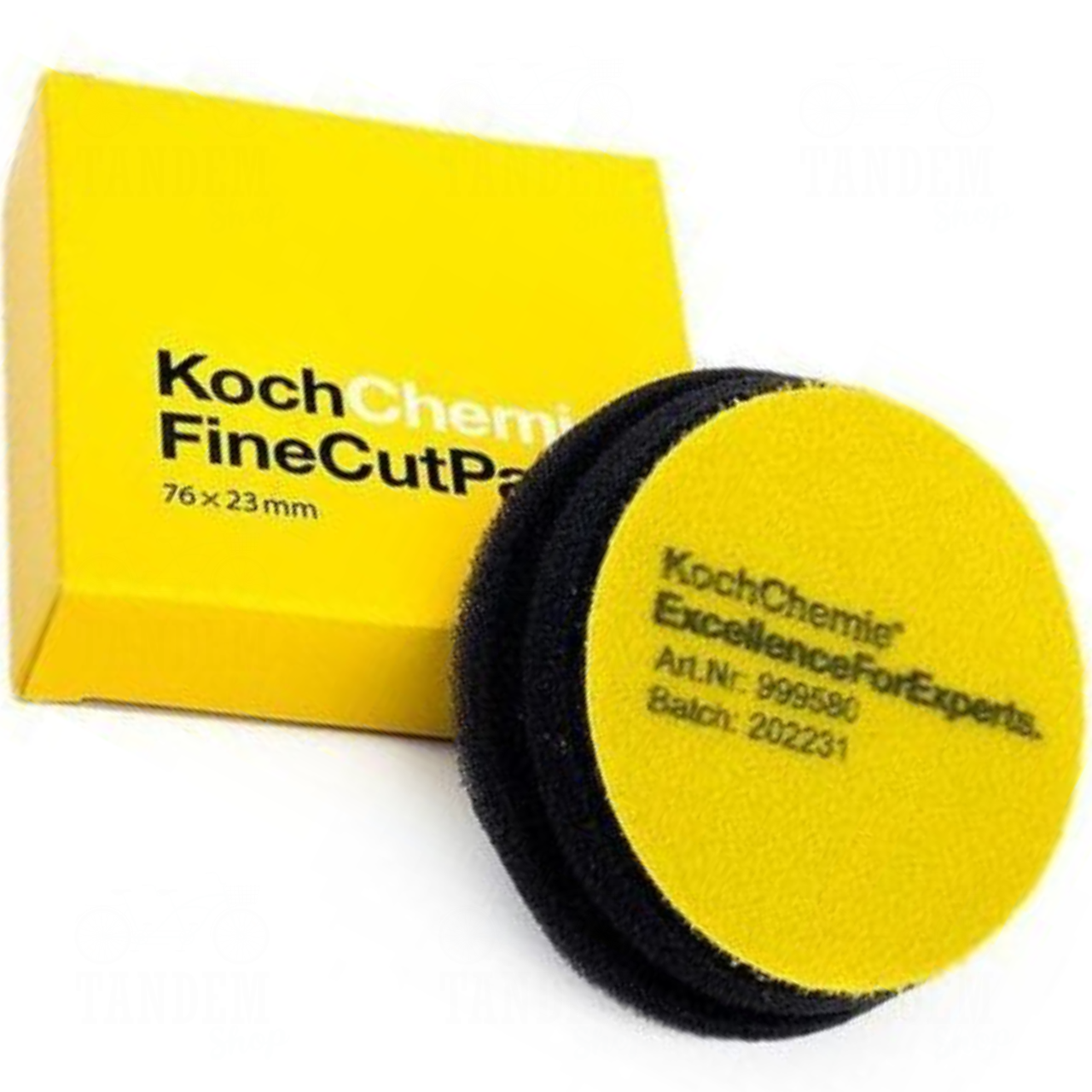 Круг полировальный жесткий Koch Chemie Fine Cut Pad Ø76х23 мм Желтый