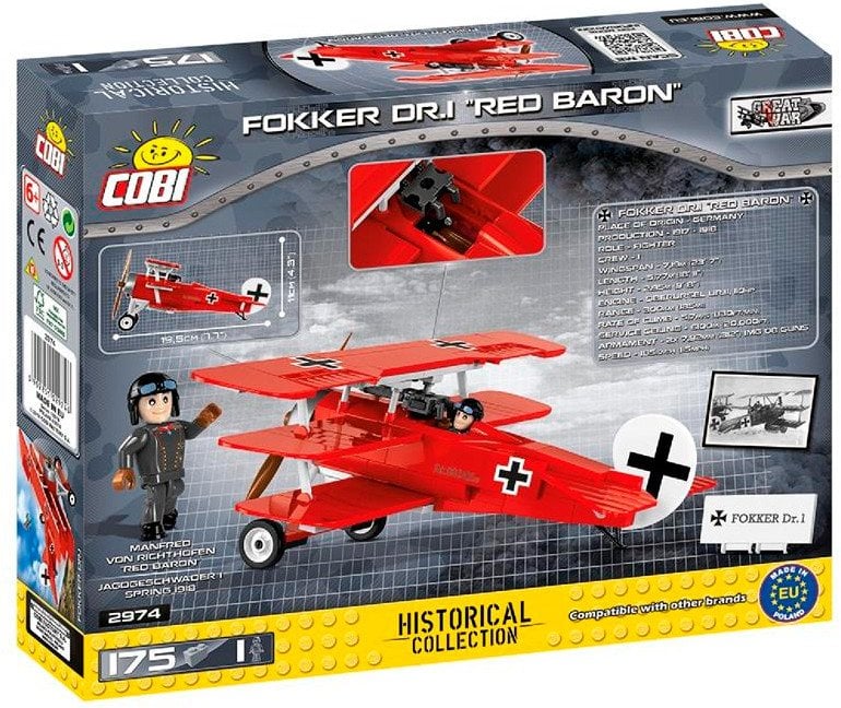 Конструктор Cobi Great War. Fokker Dr.1 Red Baron (COBI-2974)