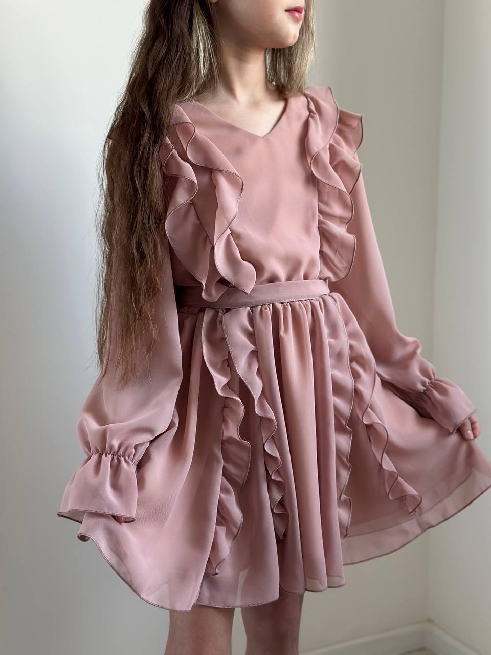 Сукня шифонова підліткова IRmAS 1330 158 см Мокко - фото 9