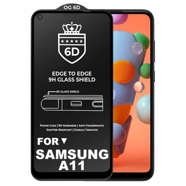 Защитное стекло 6D для Samsung A11 противоударное