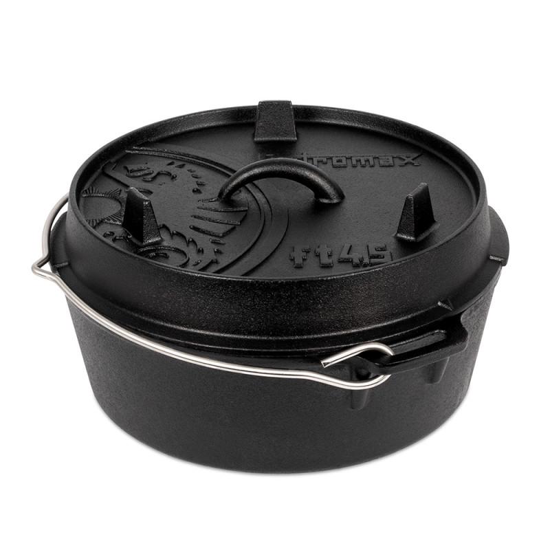 Котелок-жаровня чугунная Petromax Dutch Oven ft4.5 с плоским дном 3,5 л (1017-ft4.5-t)