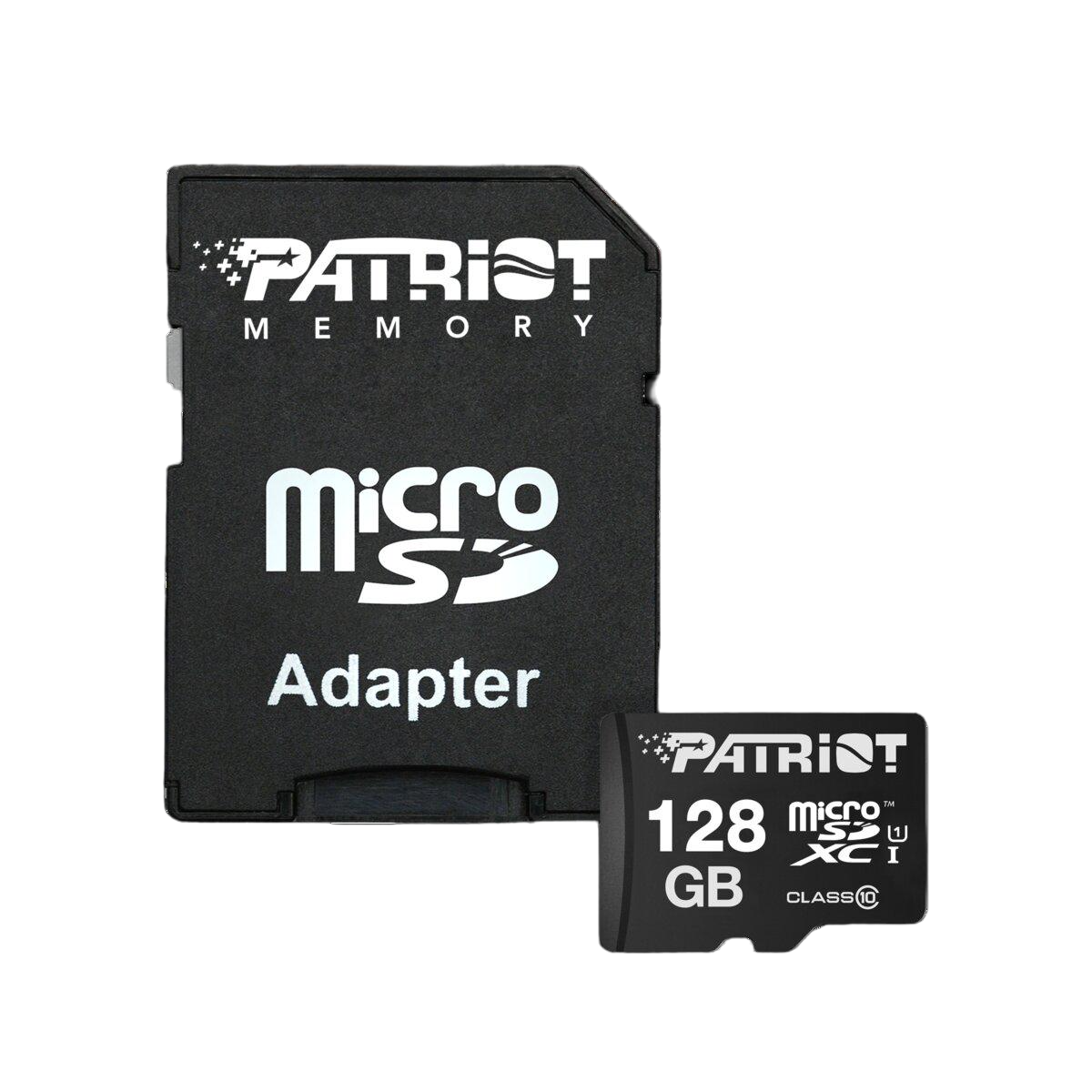 Карта пам'яті Patriot microSDHC LX Series 128 Гб CLASS 10 ADAPTER SD з адаптером (PSF128GMCSDXC10)