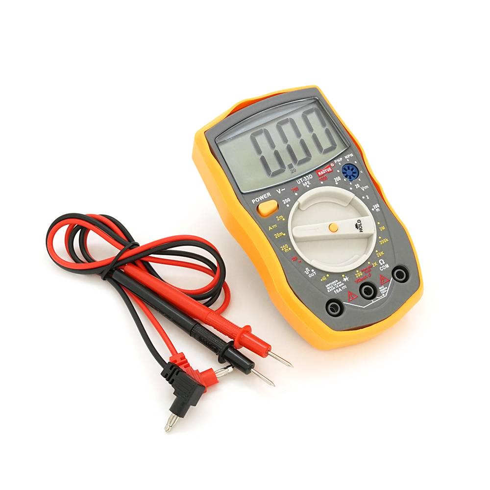 Мультиметр HAOYUE DT-33D вимірювання V AC/DC/A AC/DC/Ω/hFE продзвонювання (31672)