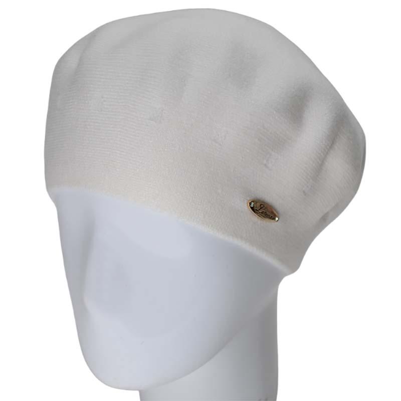 Берет жіночий подвійний Novita Етюд L р. 57-58 Білий