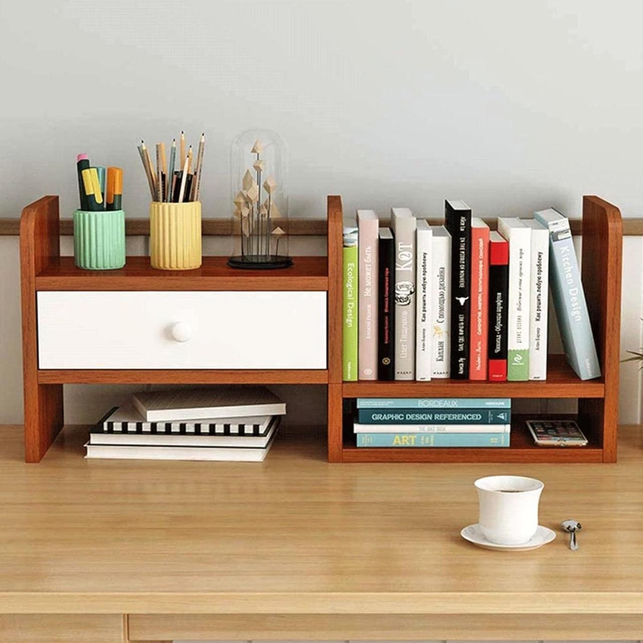 Полка книжная настольная из дерева Лаори Охра/Зефир (КПА-04370420)