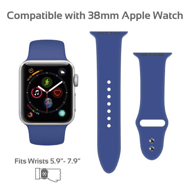 Силиконовый ремешок Promate Oryx-38ML для Apple Watch 38-40 мм Light Blue - фото 4