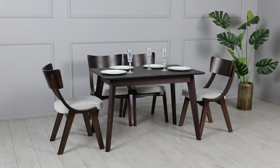 Стол раскладной Милан из массива дерева 1100/1400x700x750 мм Орех (2147484284) - фото 8 Стол раскладной Милан из массива дерева 1100/1400x700x750 мм Орех (2147484284) - фото 8