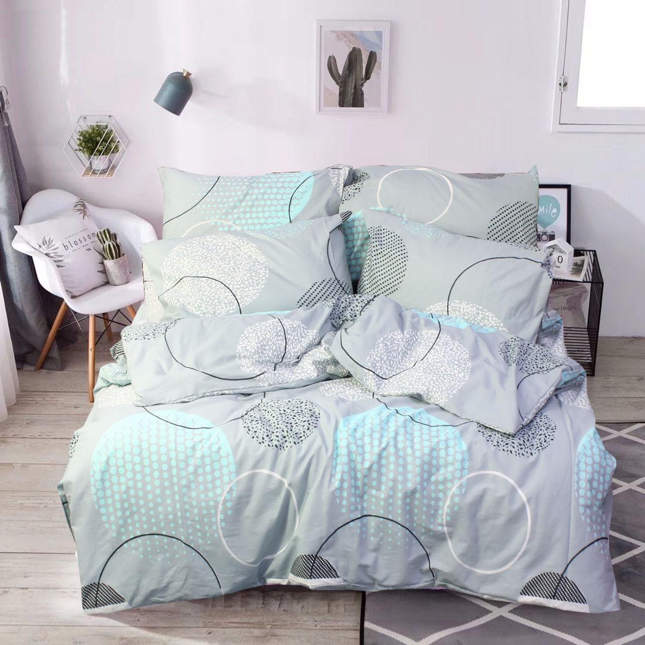 Простынь Т0791 180x214 см Серый/Голубой (148983) Простынь Т0791 180x214 см Серый/Голубой (148983)