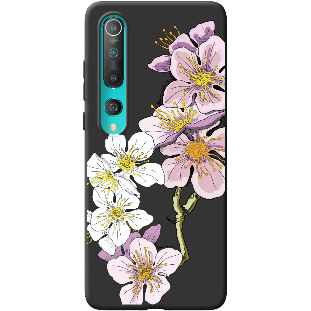 Чехол BoxFace Xiaomi Mi 10/ Mi 10 Pro Cherry Blossom Черный силикон (39436-cc4-41939)