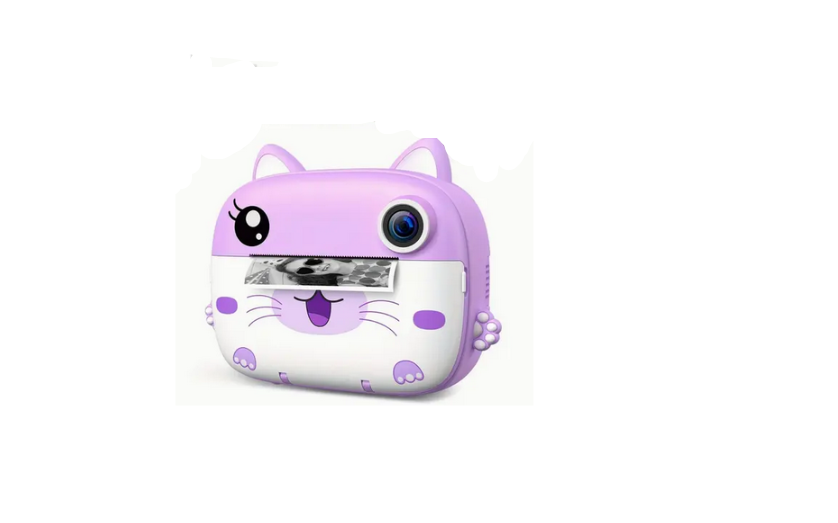 Фотоапарат миттєвого друку котик USB 1000 mAh Рожевий (BK01)