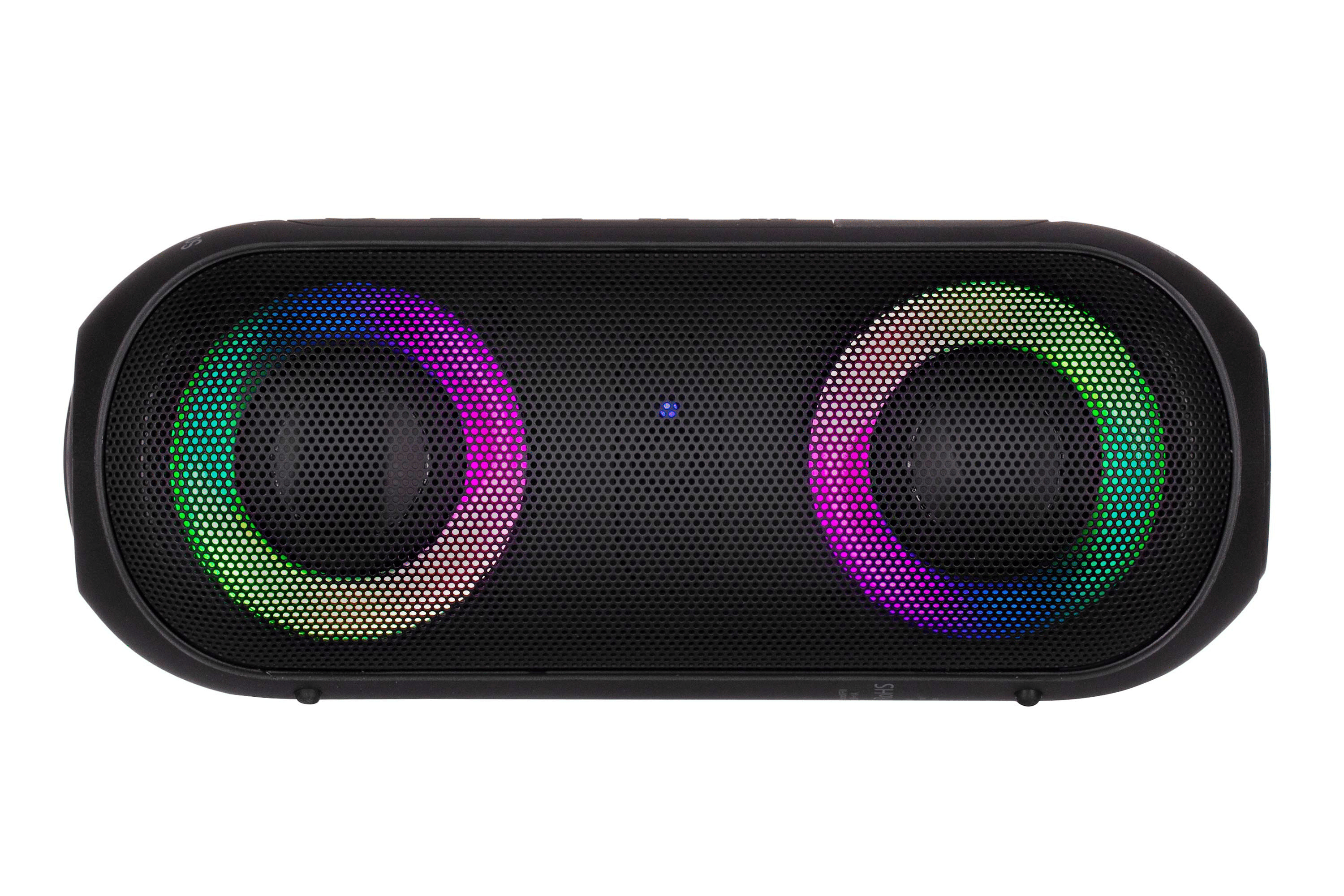 Колонка акумуляторна з 2 динаміками по 40 мм E SoundXPill TWS з динамічним RGB-підсвічуванням IPX7 Чорний (2E-BSSXPLLWBK)