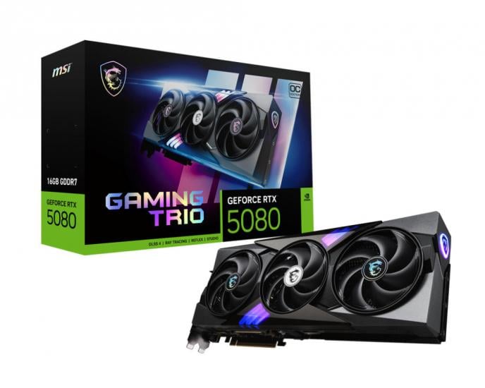Відеокарта MSI GeForce RTX 5080 16GB GDDR7 GAMING TRIO OC