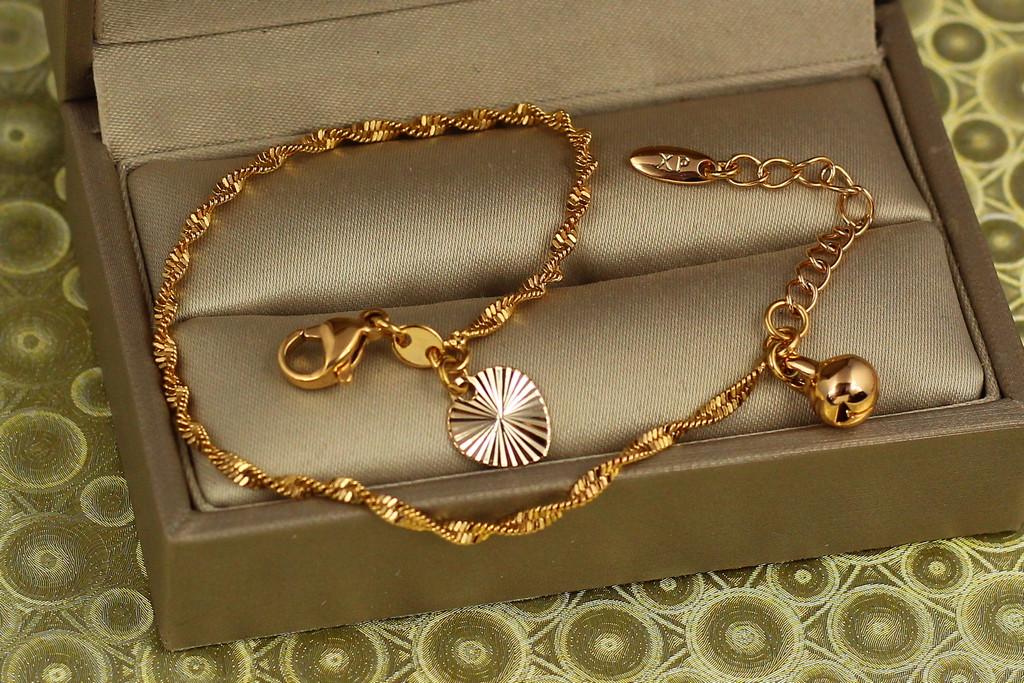 Браслет Xuping Jewelry спираль 17 см 2 мм Золотистый (2629124993) Браслет Xuping Jewelry спираль 17 см 2 мм Золотистый (2629124993)