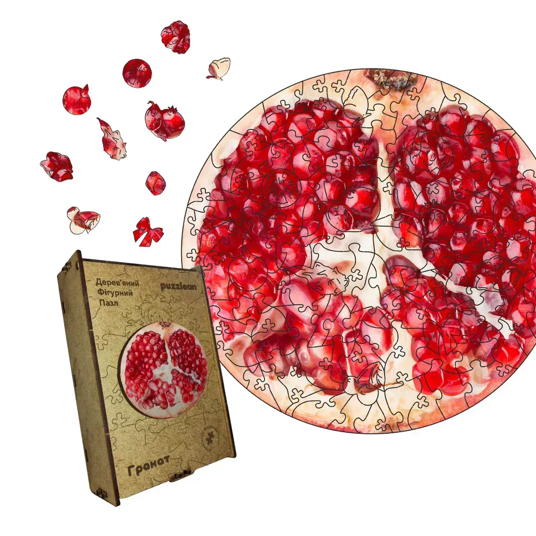 Пазл дерев'яний Гранат А3 картонна коробка 200 ел. (puzzlean-2033-KART-A3)