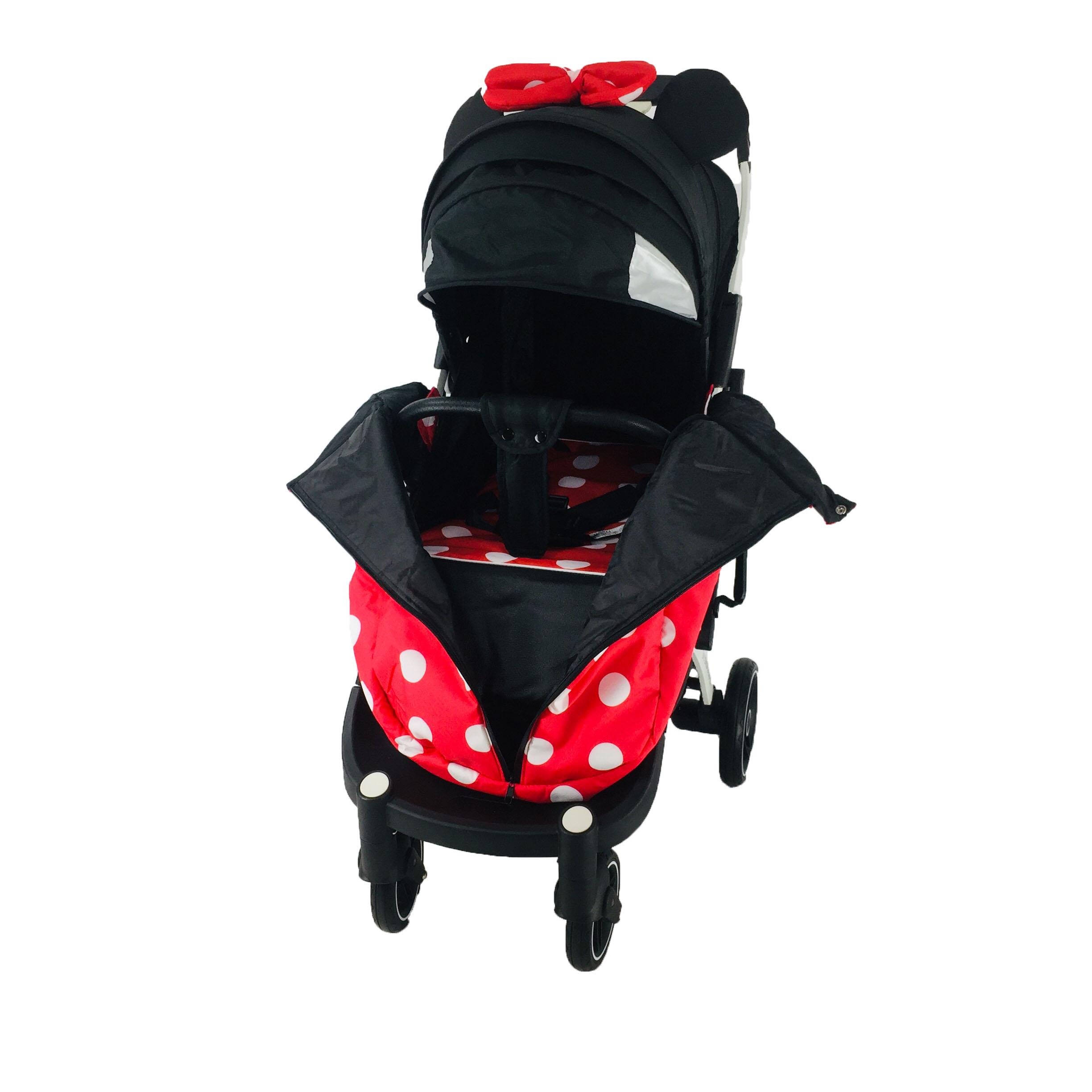 Коляска Yoya Plus Pro-22 Мінні на білій рамі Чорно-червоний (01125010108) Коляска Yoya Plus Pro-22 Мінні на білій рамі Чорно-червоний (01125010108)